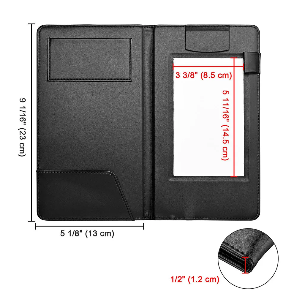 Yescom Personalized Check Presenters LED Menu Holder PU Leather 5x9in (MOQ 10ct)