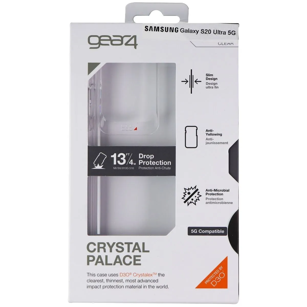 ZAGG Crystal Palace Series Hybrid Case for Samsung Galaxy S20 Ultra - Clear