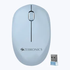 ZEBRONICS Zeb-Cheetah (Blue) Wireless Mouse with 1600 DPI, High Accuracy, Precise Usage, 3 Buttons, Ergonomic and Comfortable Design