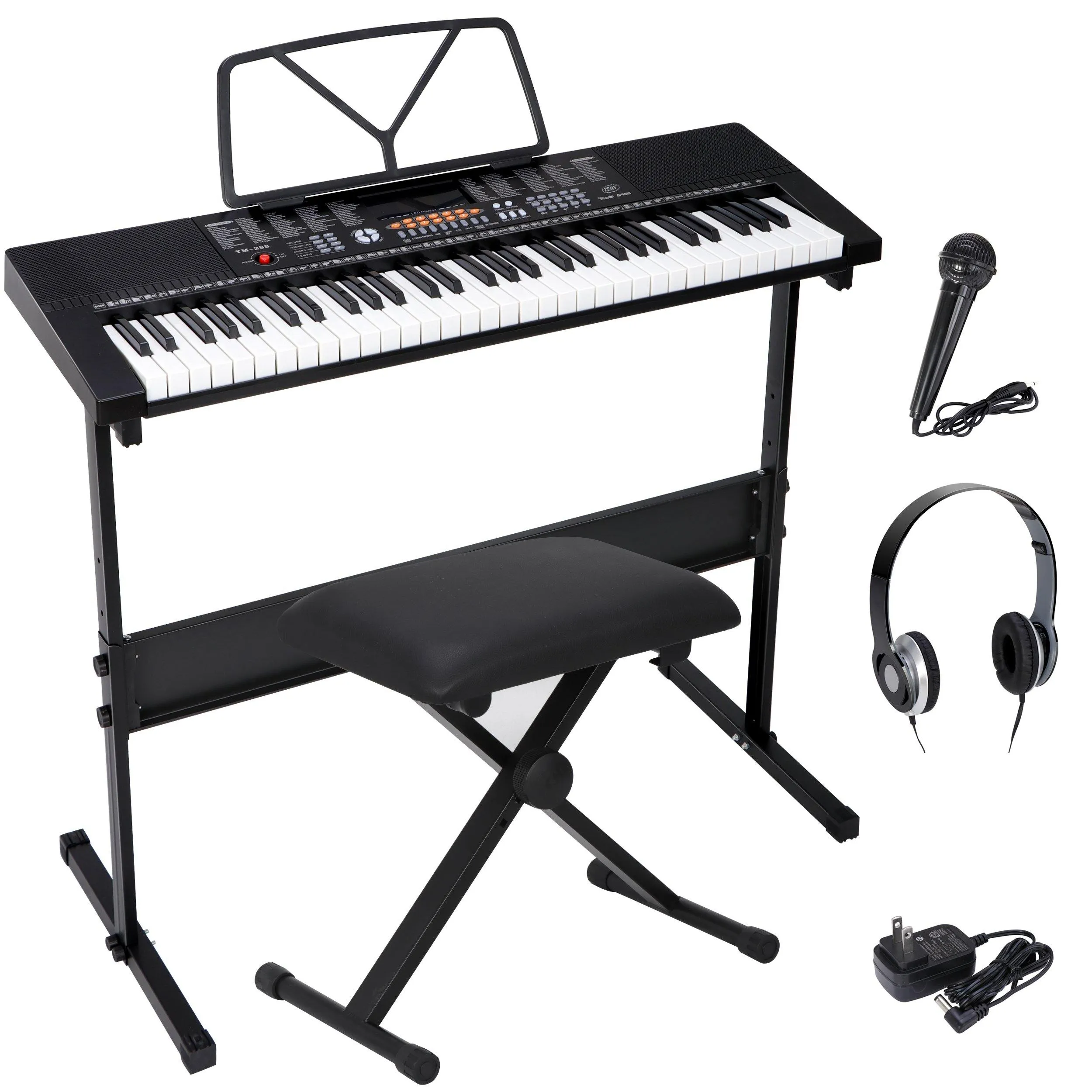 ZENY™ 61-Key Full Size Electronic Keyboard Piano w/Built-in Speakers