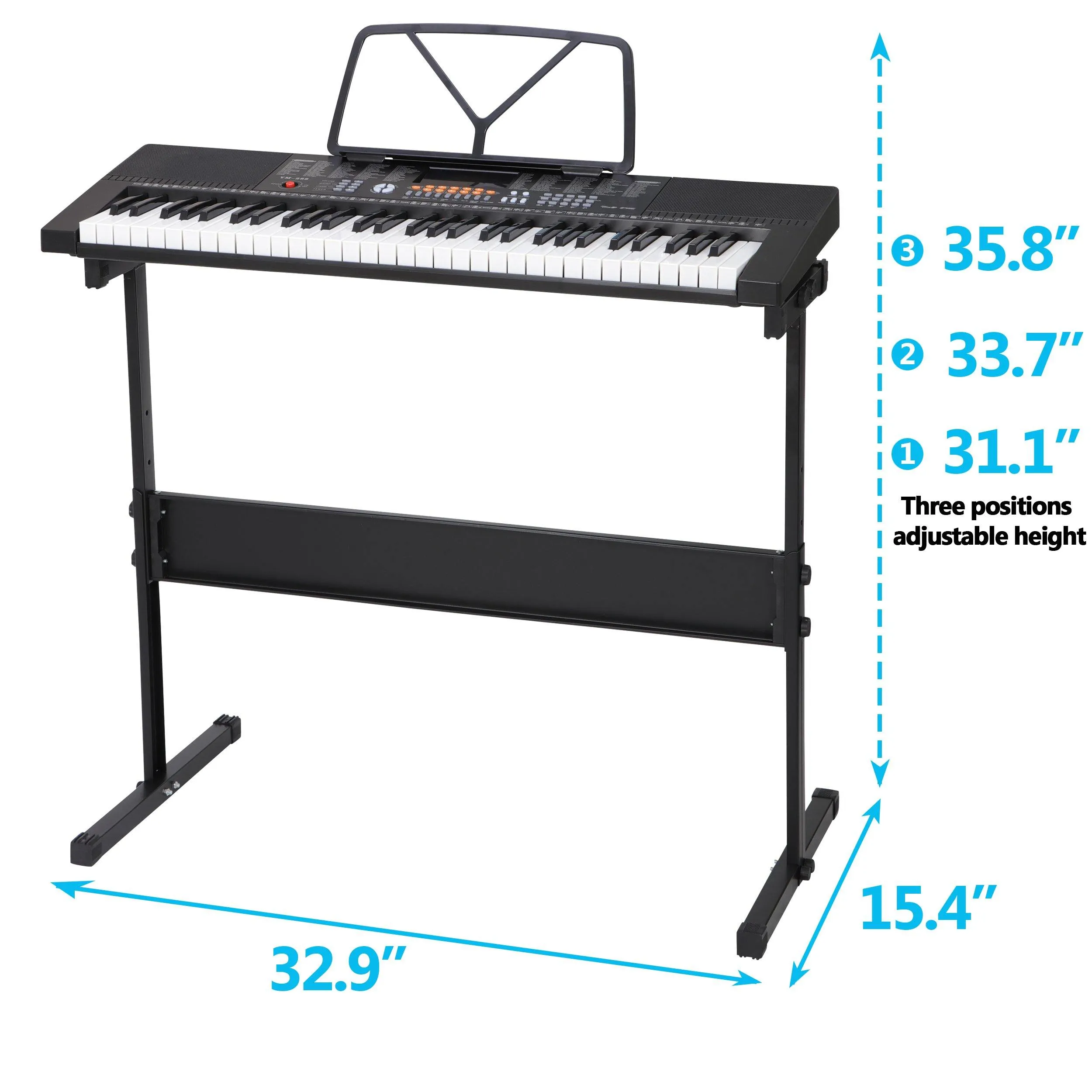 ZENY™ 61-Key Full Size Electronic Keyboard Piano w/Built-in Speakers